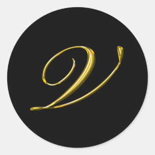 Monogram Letter V Wedding Envelope Seal Ronde Sticker
