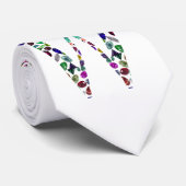 Monogram Letter W – Edelsteen Initiaal Ontwerp Stropdas (Opgerold)