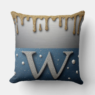 Monogram Letter W Glam Gezellig Huis Stijl Kussen