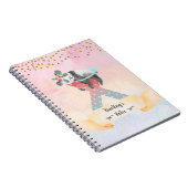 Monogram Letter X Baby Panda Girl Daily Diary Notitieboek (Rechterzijde)
