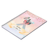 Monogram Letter X Baby Panda Girl Daily Diary Notitieboek (Linkerzijde)