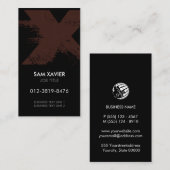 Monogram letter X Visitekaartje (Voorkant / Achterkant)