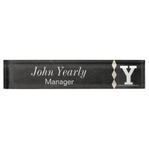 Monogram Letter Y Chalkboard Name Bord Naambordje
