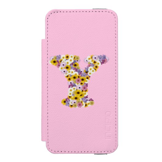Monogram letter Y Incipio iPhone Portemonnee Hoesje (Voorkant Agenda)