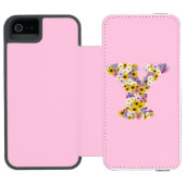 Monogram letter Y Incipio iPhone Portemonnee Hoesje (Agenda Open)
