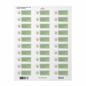 Monogram Letter Y Kerstkrans w / Santa Claus Etiket (Full Sheet)