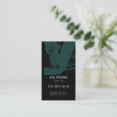 Monogram Letter Y Visitekaartje (Staand voorkant)