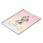 Monogram Letter Z Baby Panda Girl Dagelijks Dagbla Notitieboek (Linkerzijde)