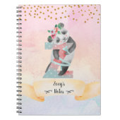 Monogram Letter Z Baby Panda Girl Dagelijks Dagbla Notitieboek (Voorkant)