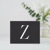 Monogram Letter Z Briefkaart (Staand voorkant)