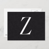 Monogram Letter Z Briefkaart (Voorkant / Achterkant)