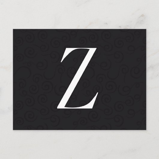 Monogram Letter Z Briefkaart (Voorkant)