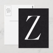 Monogram Letter Z Briefkaart (Voorkant / Achterkant)