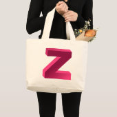 Monogram Letter Z Grote Tote Bag (Voorkant (product))