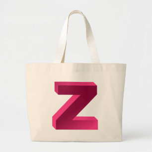 Monogram Letter Z Grote Tote Bag