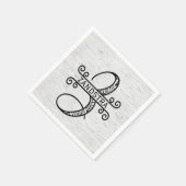 Monogram Letter Z met familienaam Servet (Hoek)