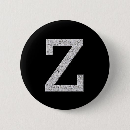 Monogram Letter Z Ronde Button 5,7 Cm (Voorkant)
