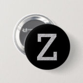 Monogram Letter Z Ronde Button 5,7 Cm (Voorkant /achterkant)