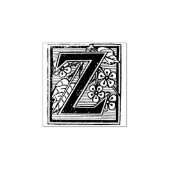 Monogram  letter Z Rubberstempel (Afrduk)