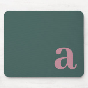 Monogram Letter Zee Groen & Paars Minimalistisch Muismat