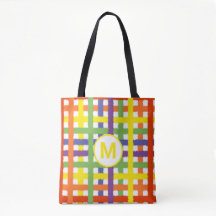 Monogram Letter Zomer Strand Pret Regenboog Schotl