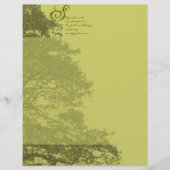 Monogram Letterhead Limoen Tree Gepersonaliseerd Briefhoofd (Voorkant)