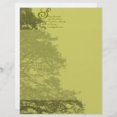 Monogram Letterhead Limoen Tree Gepersonaliseerd Briefhoofd (Voorkant / Achterkant)