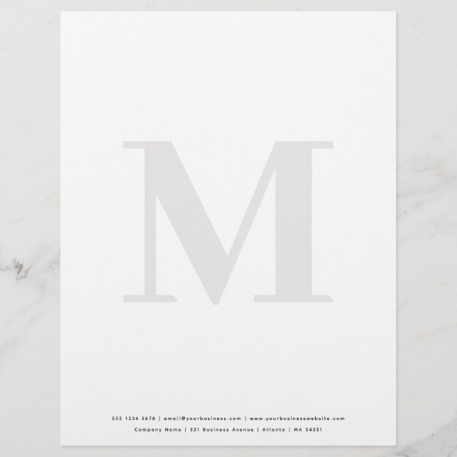 Monogram Letterhead-Sjabloon Briefhoofd (Voorkant)