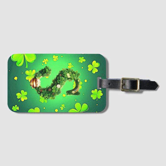 Monogram letters bagagelabel (Voorkant (horizontaal))