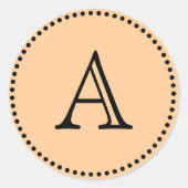 Monogram letters ronde sticker (Voorkant)