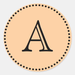 Monogram letters ronde sticker