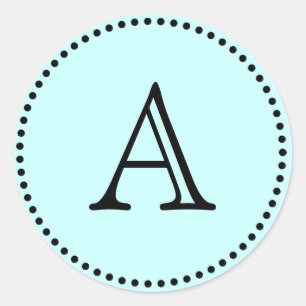 Monogram letters ronde sticker