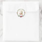 Monogram letterZ, Kerstkrans w / Sinterklaas Ronde Sticker (Tas)