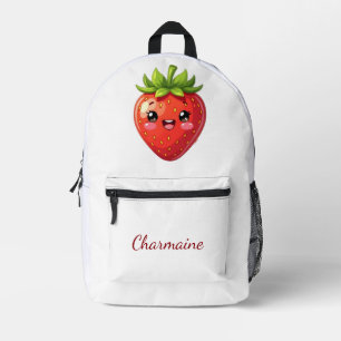 Monogram leuk aardbei kawaii bedrukte rugzak