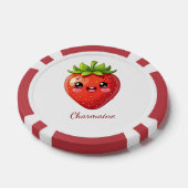 Monogram leuk aardbei kawaii poker chips (Enkel)