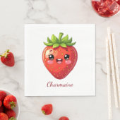 Monogram leuk aardbei kawaii servet (Insitu)