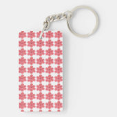 Monogram Leuk Bloemen Retro initiaal Aangepast Sleutelhanger (achterkant)