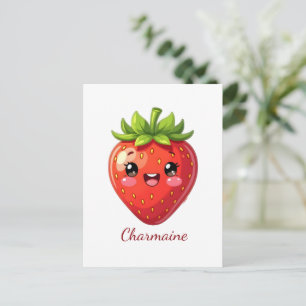 Monogram leuke aardbei kawaii briefkaart