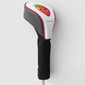 Monogram leuke aardbei kawaii golfheadcover (Schuin)