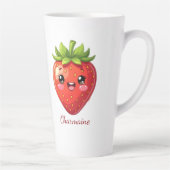 Monogram leuke aardbei kawaii latte mok (Rechts)