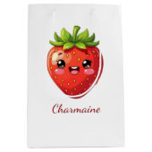 Monogram leuke aardbei kawaii medium cadeauzakje (Voorkant)