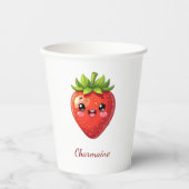 Monogram leuke aardbei kawaii papieren bekers (Voorkant)
