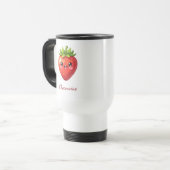 Monogram leuke aardbei kawaii reisbeker (Voorkant links)