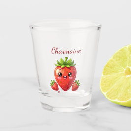 Monogram leuke aardbei kawaii shot glas