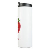 Monogram leuke aardbei kawaii thermosbeker (Geroteerd rechts)
