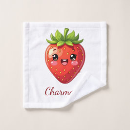 Monogram leuke aardbei kawaii washandje