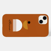 Monogram leuke kleuren Abstract Bruin wit eenvoudi Case-Mate iPhone Case (Achterkant (horizontaal))