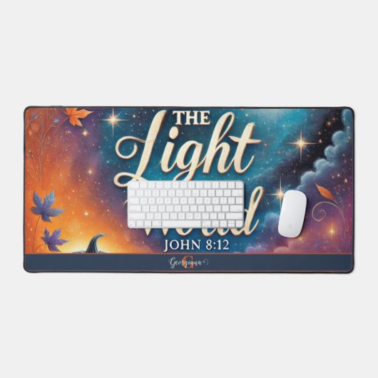Monogram Levendig Christelijk Halloween Bijbelvers Bureaumat (Keyboard & Muis)