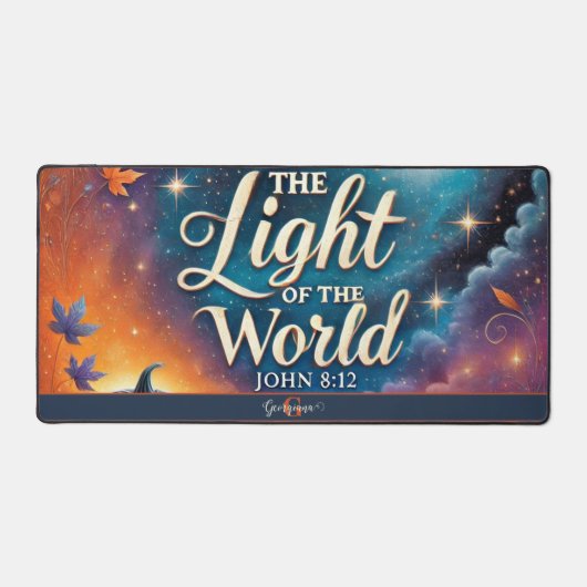 Monogram Levendig Christelijk Halloween Bijbelvers Bureaumat (Voorkant)