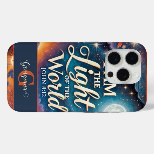 Monogram Levendig Christelijk Halloween Bijbelvers Case-Mate iPhone Case (Achterkant (horizontaal))